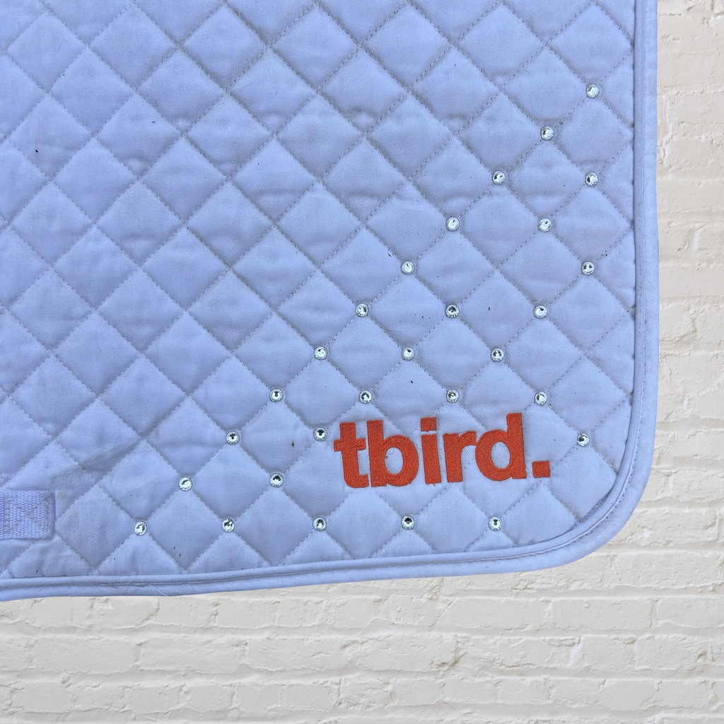 T-Bird Saddle Pad, white sparkle