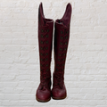 Burgandy Lace-Up Tall Boot
