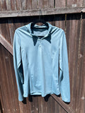 TKEQ long sleeve schooling shirt, blue, medium