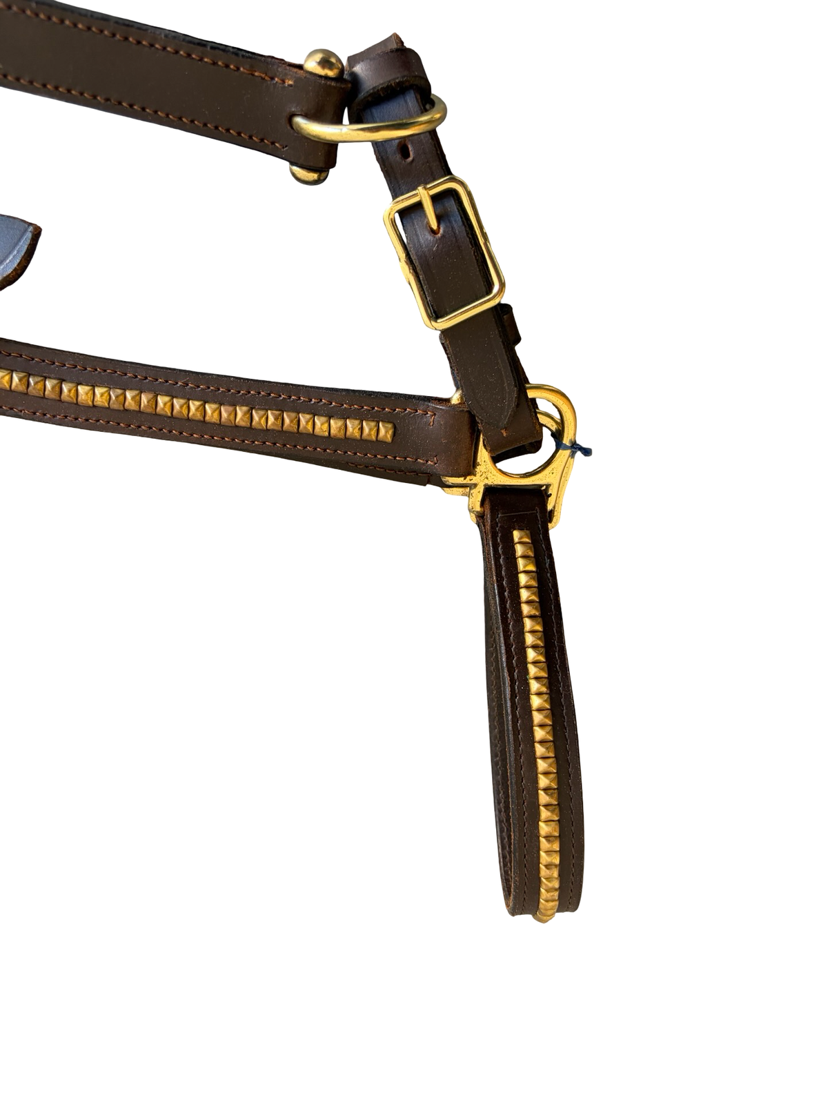 Dark Brown Halter w/ Brass - Full
