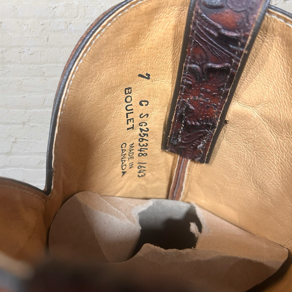 Western Snipe Tooled Boulet - Size 7