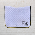 Olgilvy VS Saddlery White Dressage Pad Yellow piping