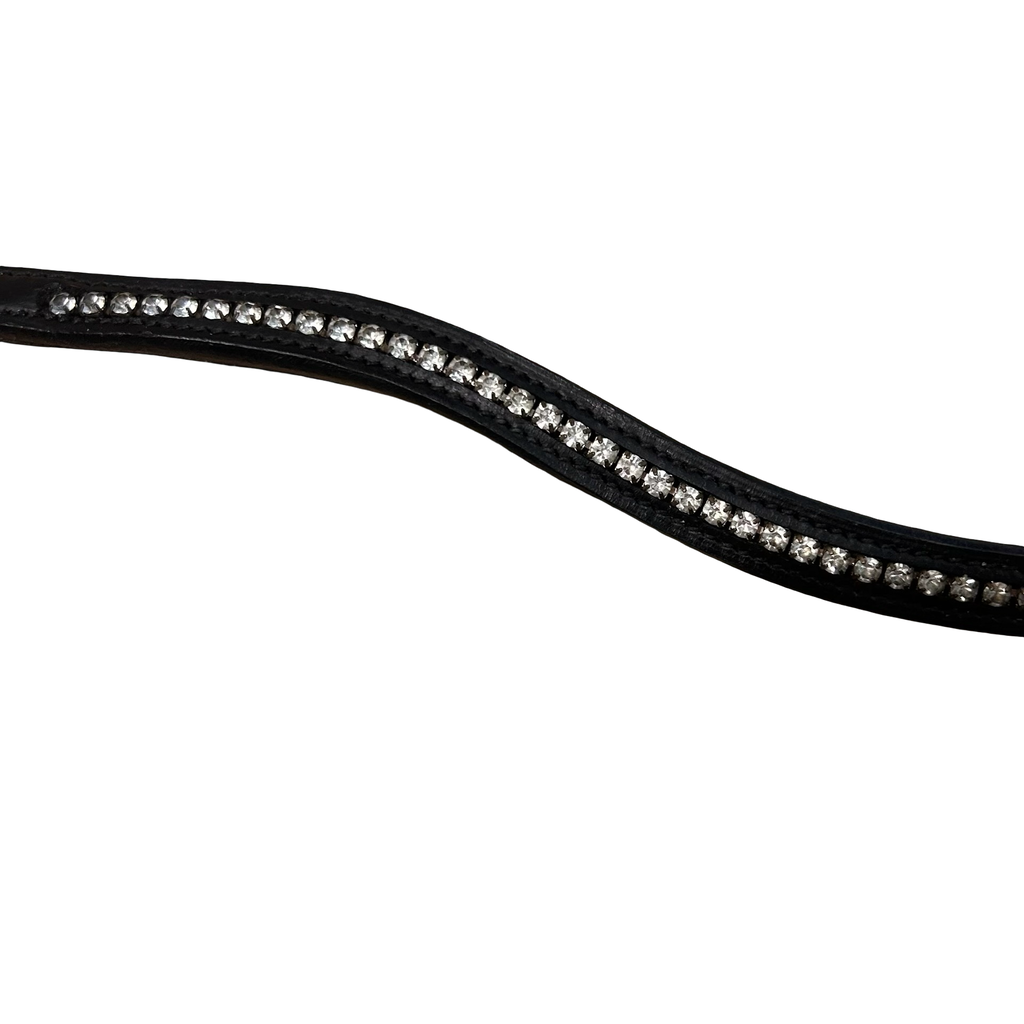 Black Leather Schockemohle Crystal Select Browband