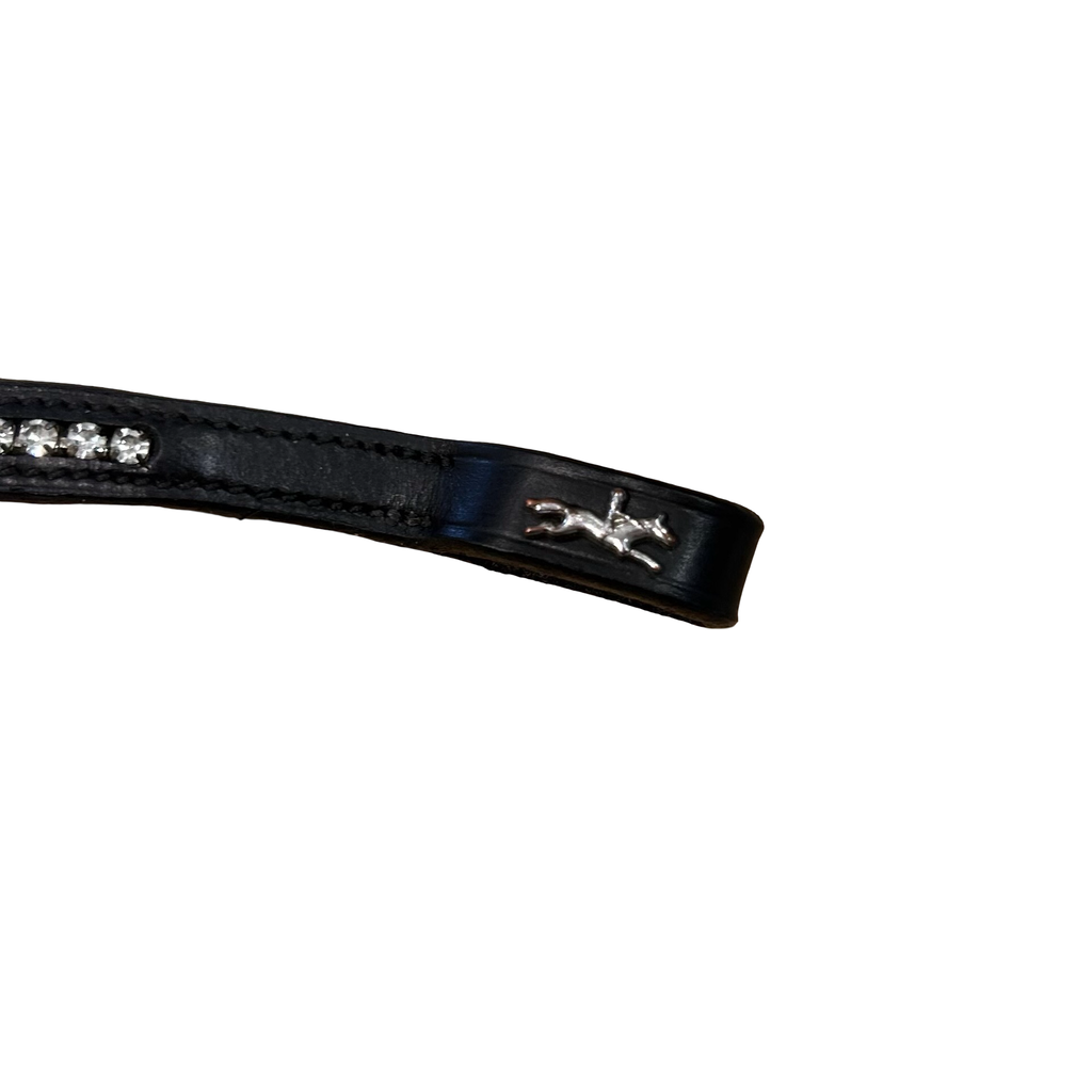 Black Leather Schockemohle Crystal Select Browband