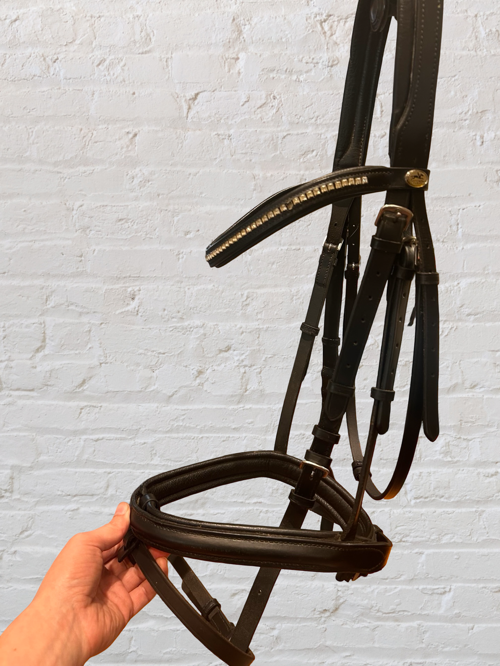 Black FFE Split Wave Dressage Snaffle Bridle