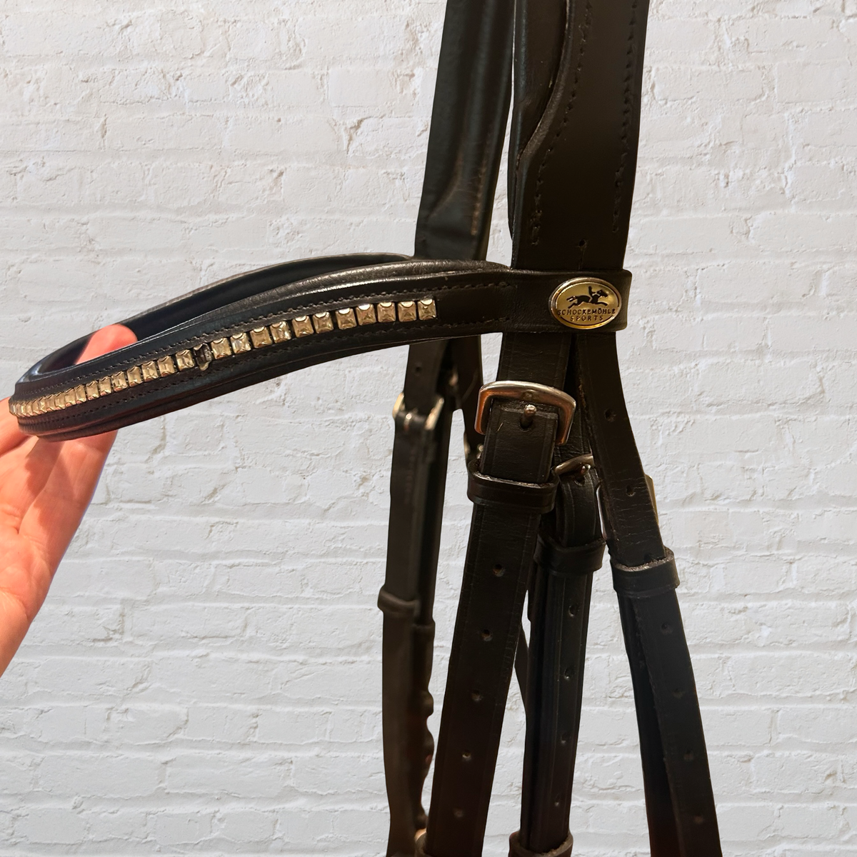 Black FFE Split Wave Dressage Snaffle Bridle