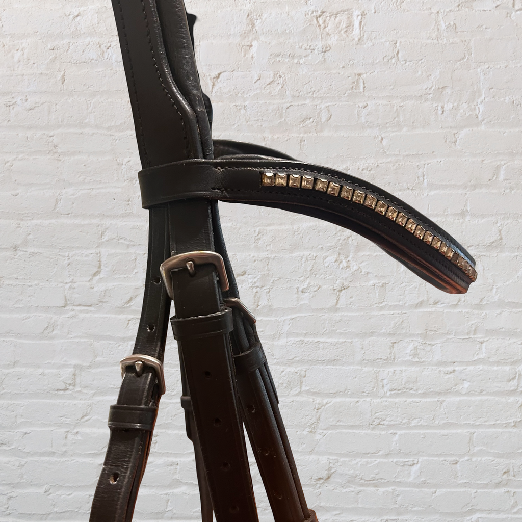 Black FFE Split Wave Dressage Snaffle Bridle