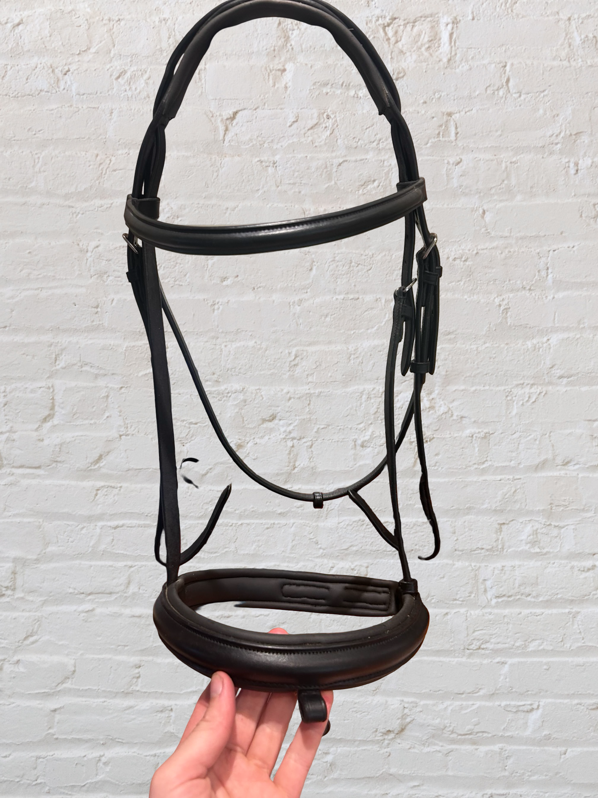 Full Black Padded ThinLine Dressage Bridle