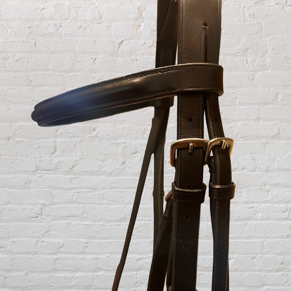 Full Black Padded ThinLine Dressage Bridle
