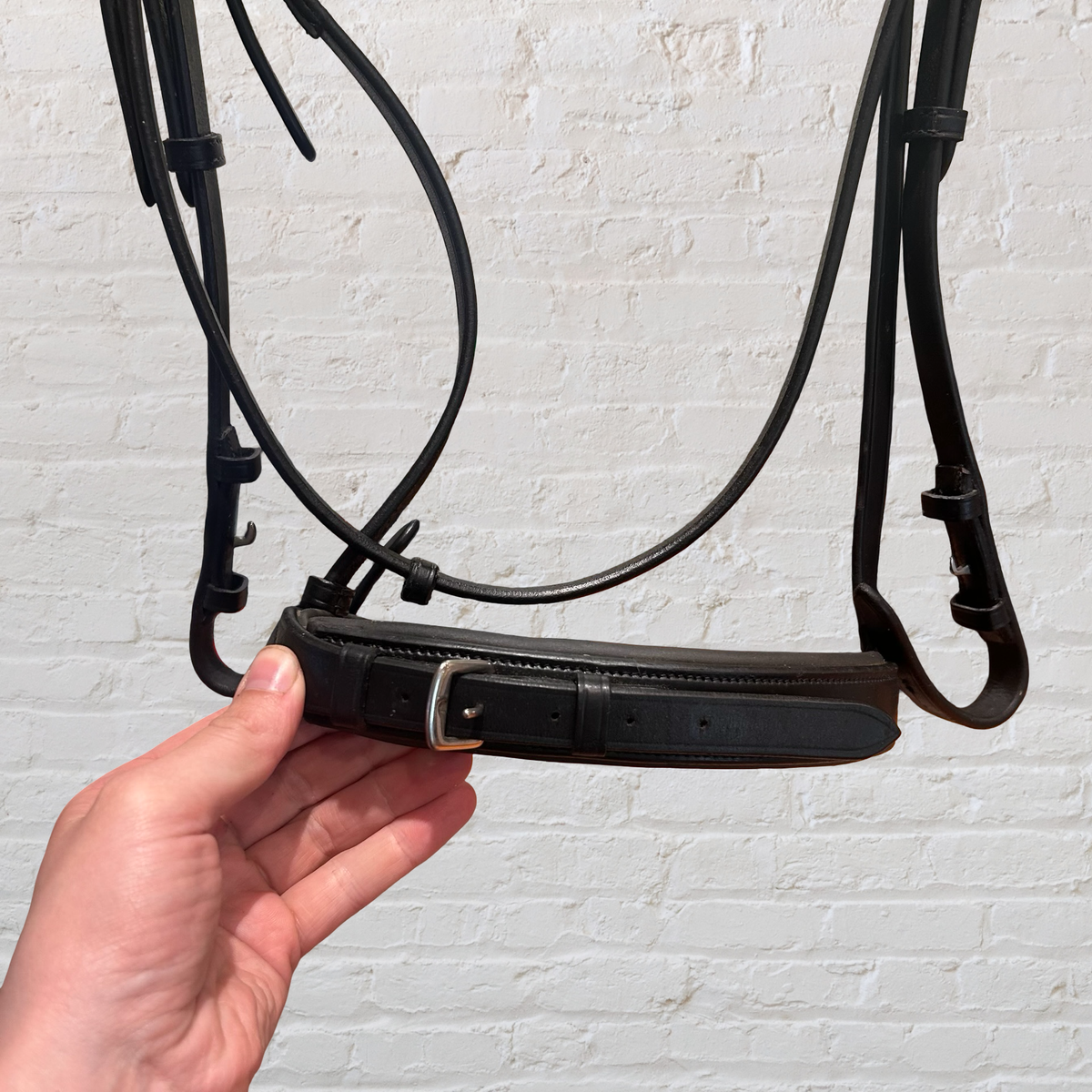 Full Black Padded ThinLine Dressage Bridle