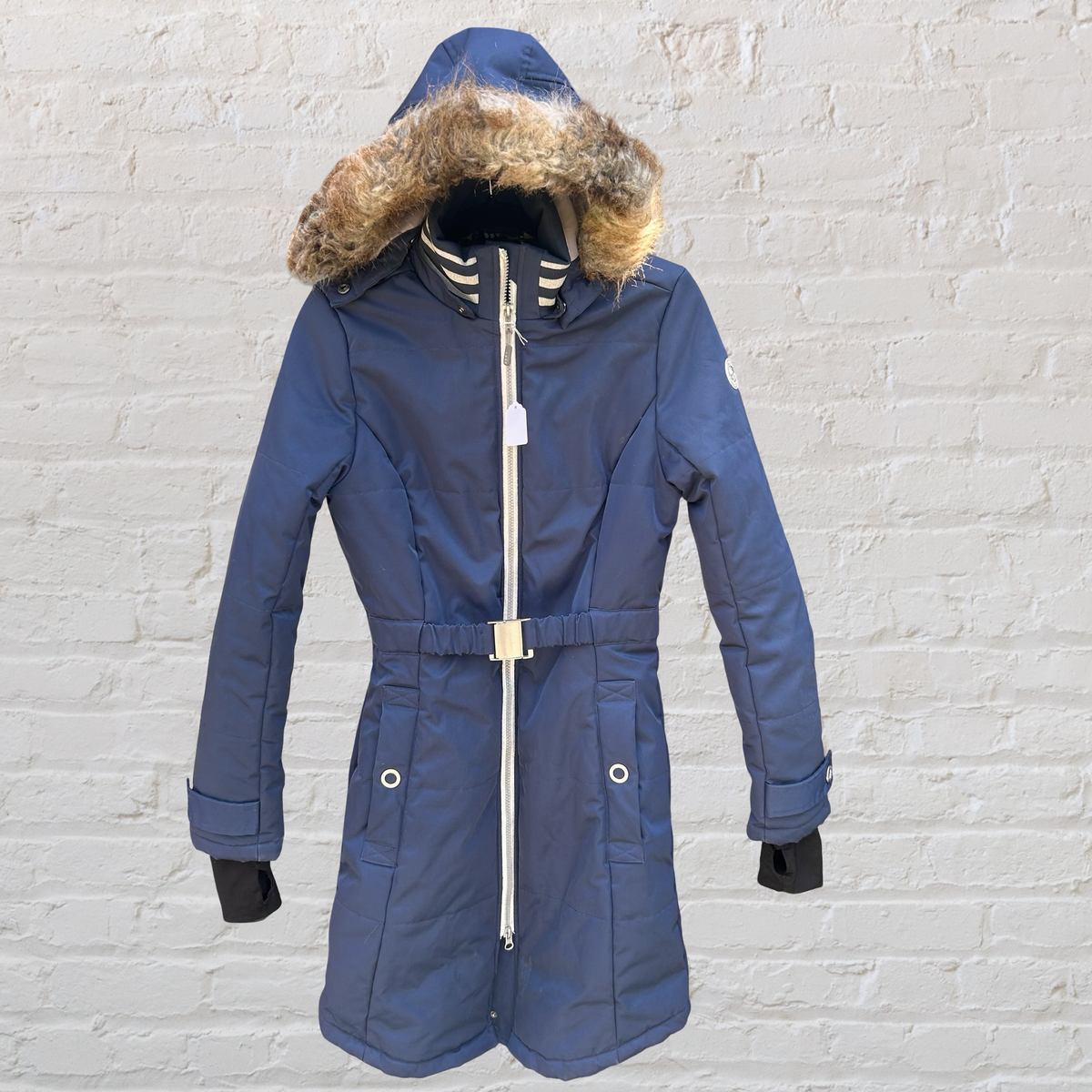Anky Winter Coat with Faux Fur Hood - Size 6