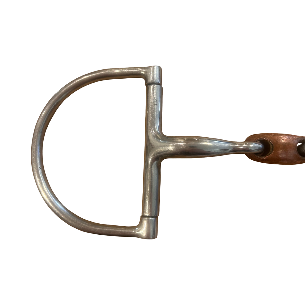 Dee Ring Snaffle Bit with Copper Link - 5"