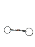 Double Jointed Loose Ring Snaffle Bit W/ Copper Roller - 5.5"