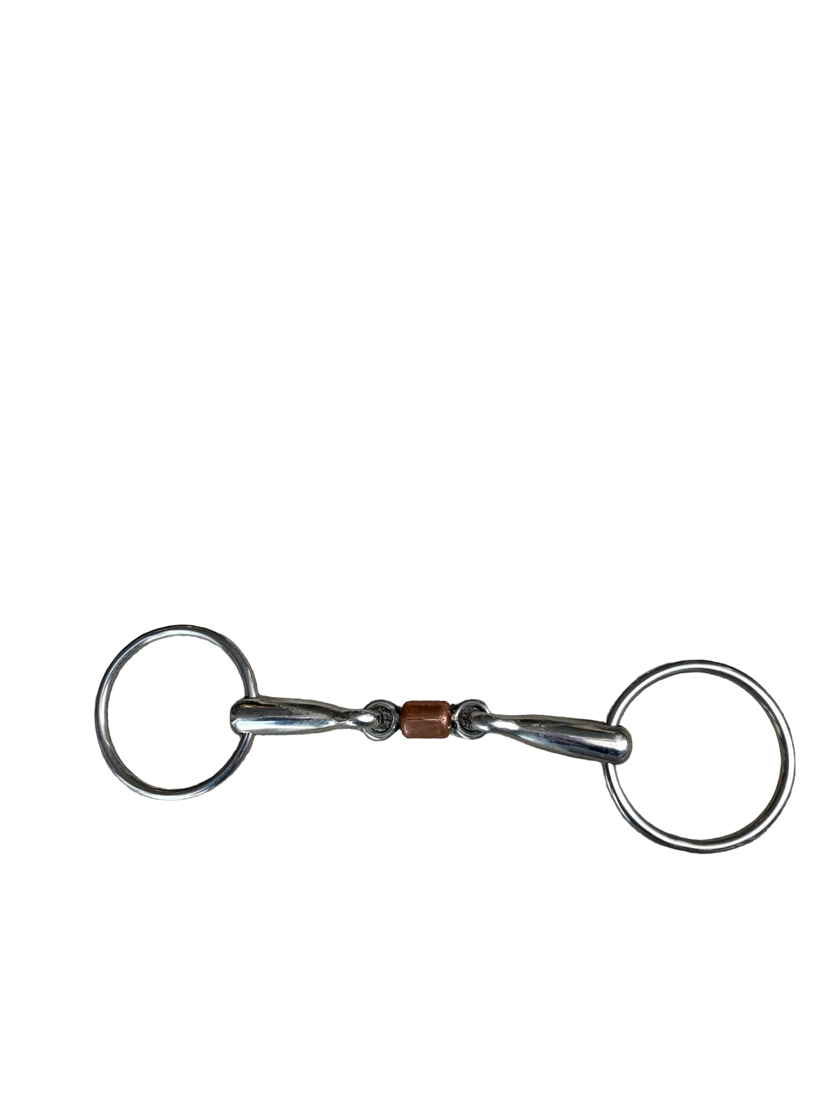 Double Jointed Loose Ring Snaffle Bit W/ Copper Roller - 5.5"