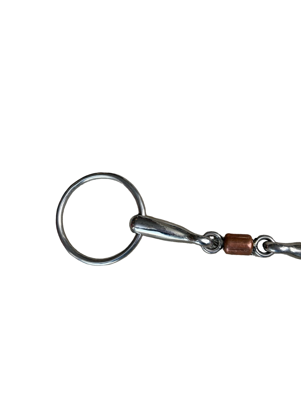Double Jointed Loose Ring Snaffle Bit W/ Copper Roller - 5.5"
