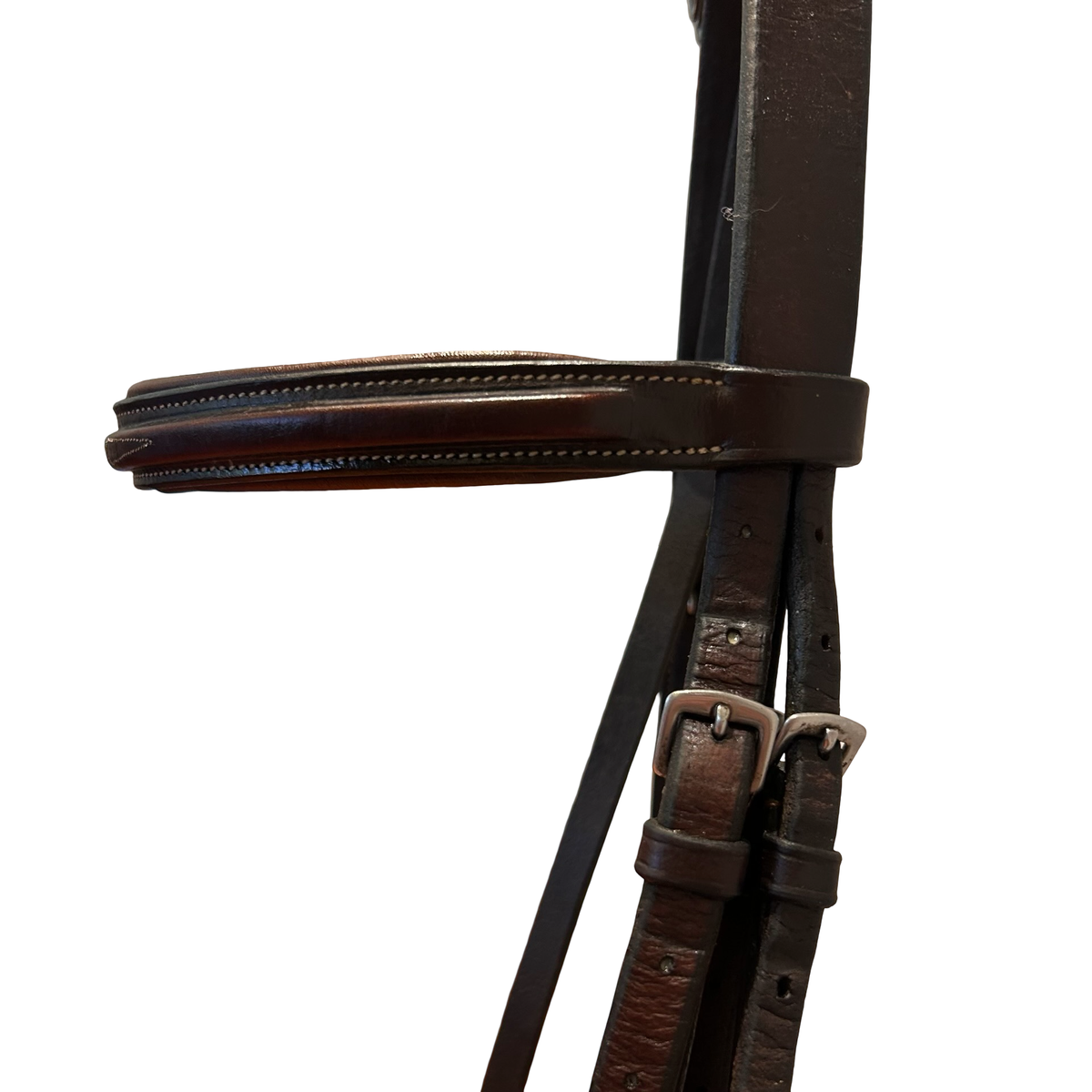 Dark Brown Padded Fancy Stitch Hunter Bridle - Full