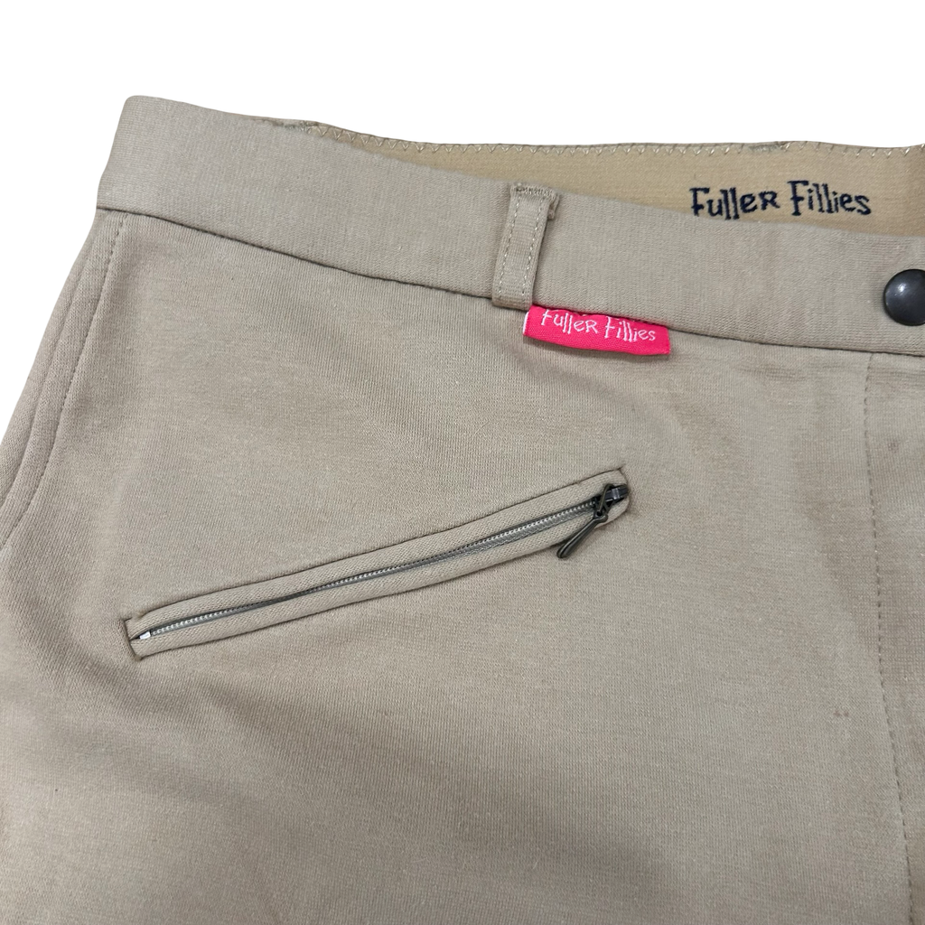 Fuller Fillies Tan Breeches w/ Knee Patches - Size 36