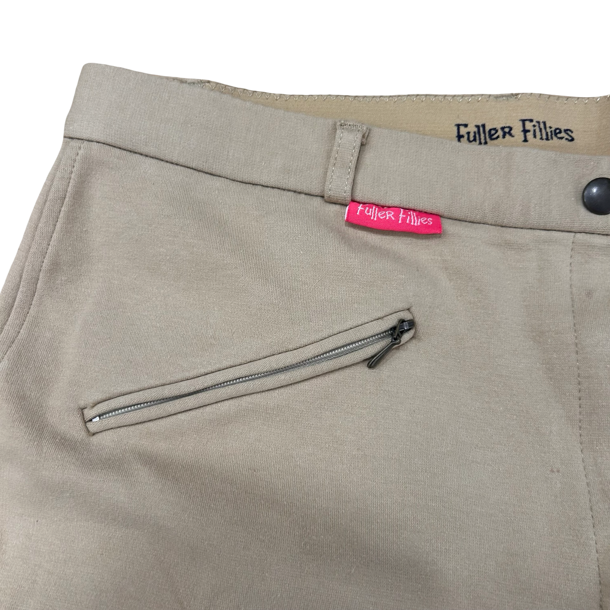 Fuller Fillies Tan Breeches w/ Knee Patches - Size 36